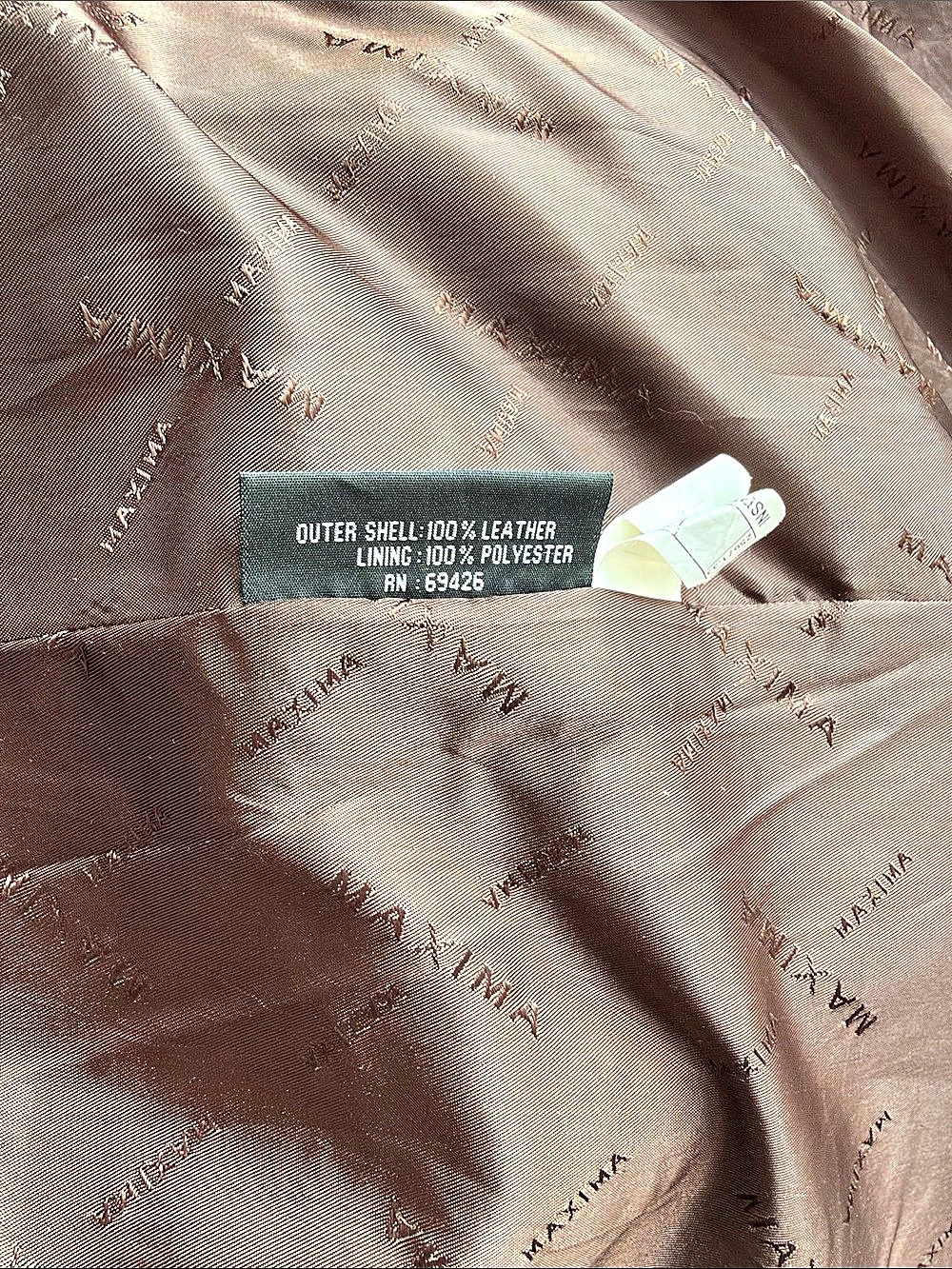 Wilson Leather Maxima Leather Jacket Brown XL Like New - Picture 4 of 4